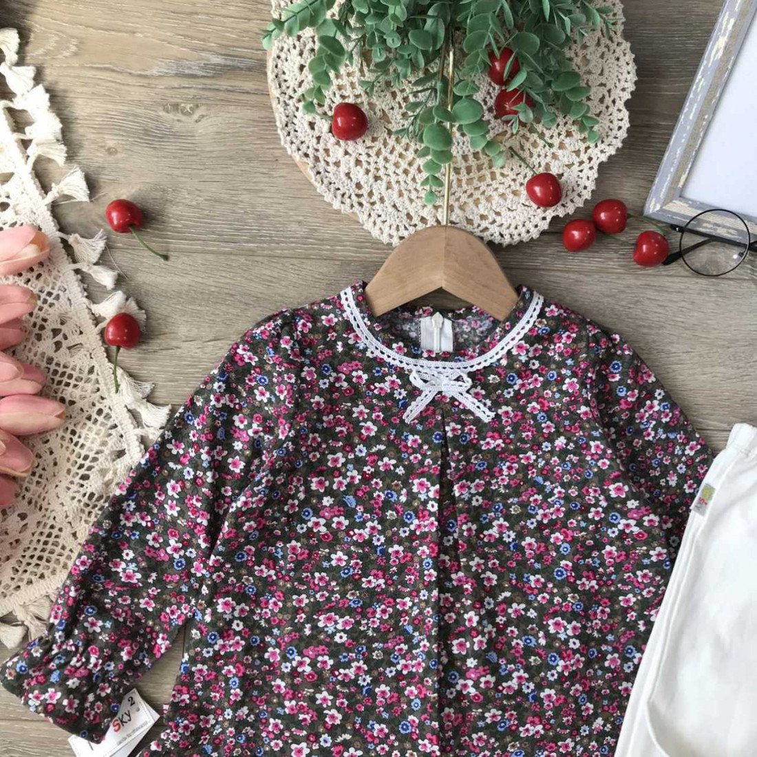Váy hoa nhí dáng chữ A size 2-6-